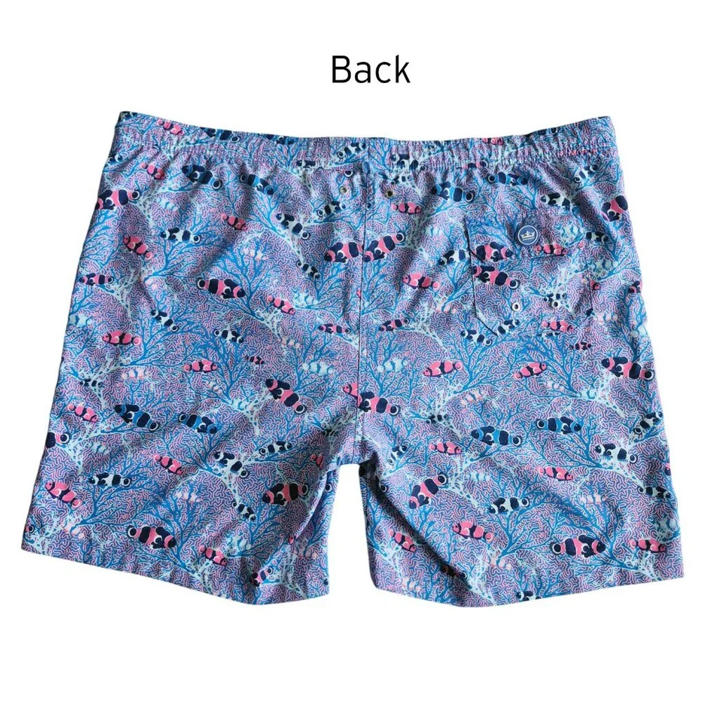 PETER MILLAR Men’s Colorful Clownfish Printed Swim Trunks Sz XL